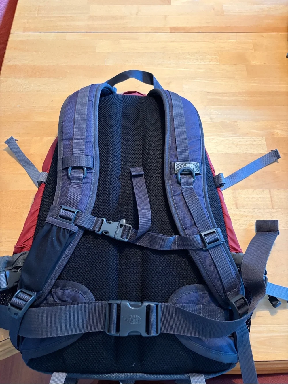 The North Face Hot Shot Backpack in Red and Gray